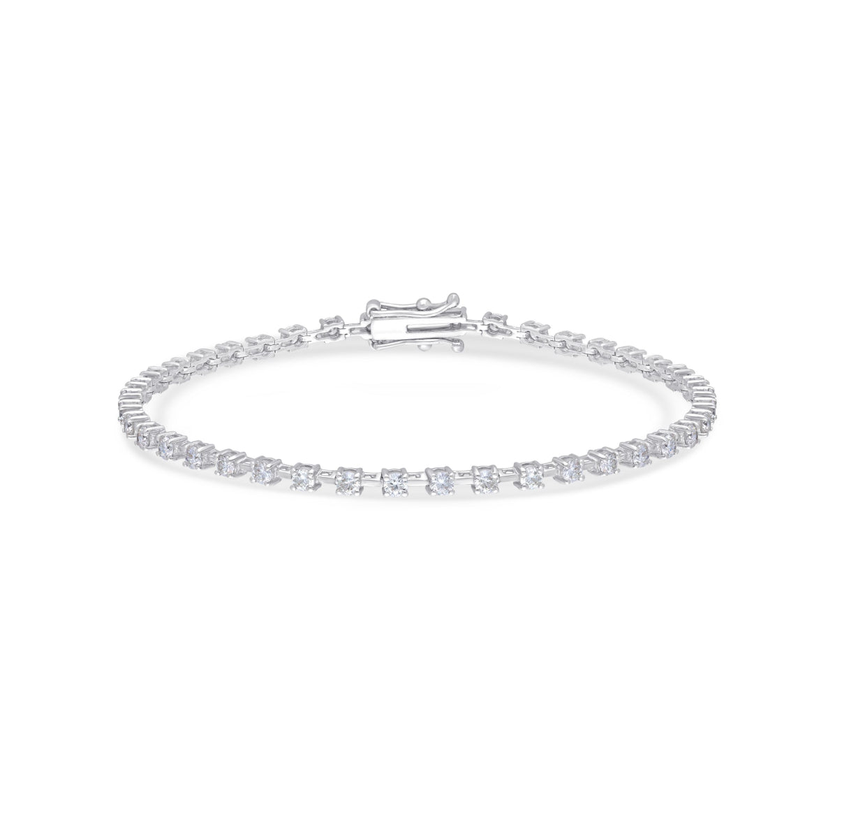 Separated 0.05 diamond tennis bracelet