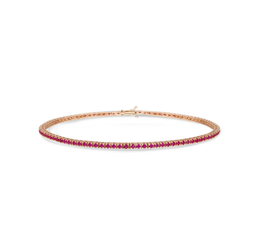 Ruby classic setting tennis bracelet