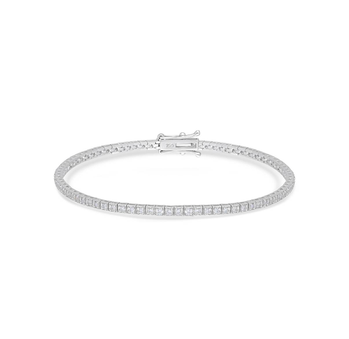 Stackable uniform diamond tennis bracelet