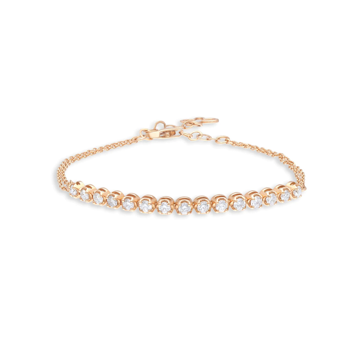 Embedded uniform diamond bracelet