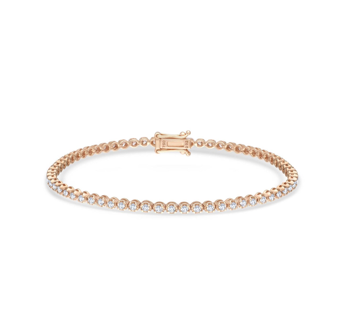 Embedded 0.02 carat diamond tennis bracelet