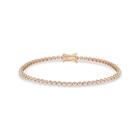 Embedded 0.02 carat diamond tennis bracelet