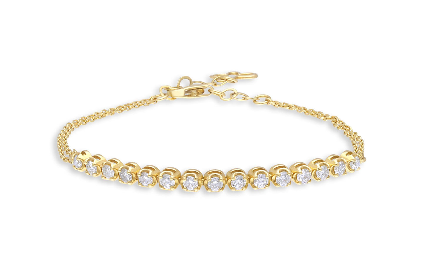 Embedded uniform diamond bracelet