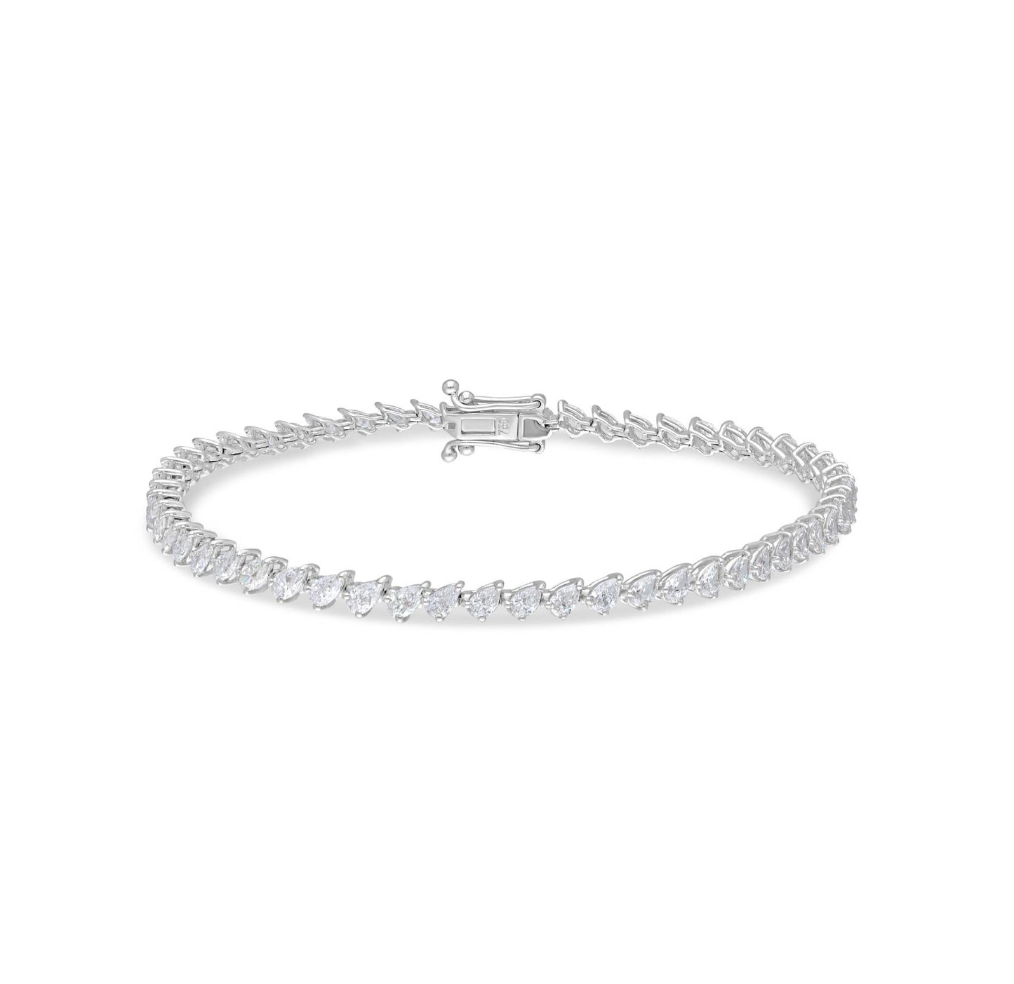 Pear shape 0.05 carat diamond tennis bracelet