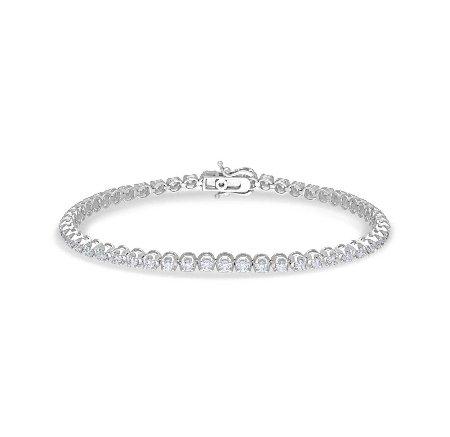 Embedded 0.04 carat diamond tennis bracelet