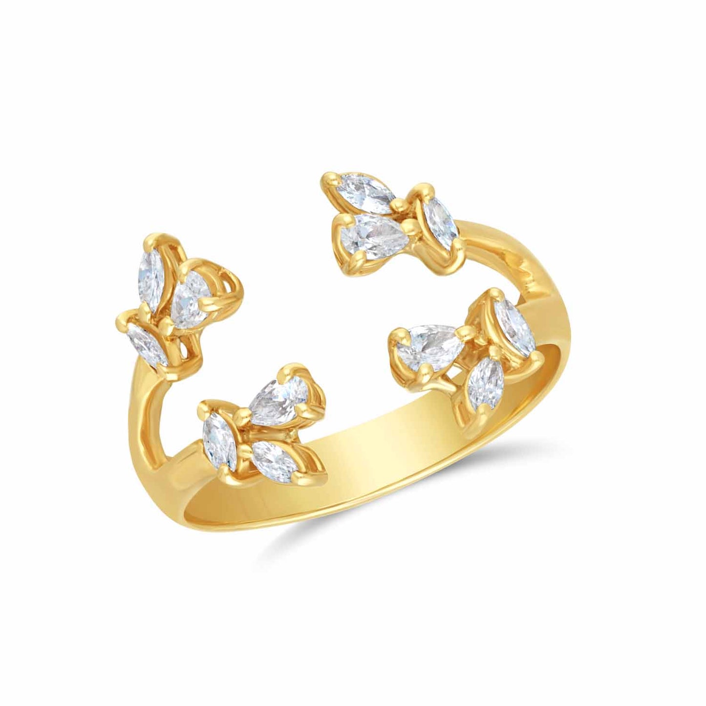 Open branches diamond ring