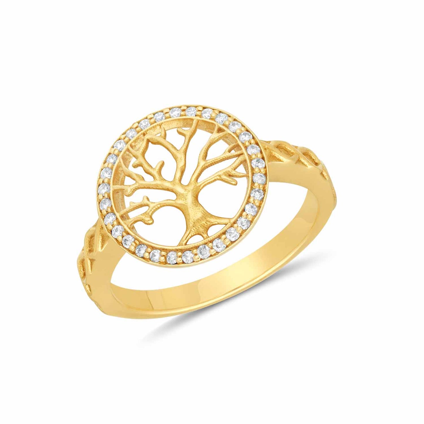 Tree design diamond ring