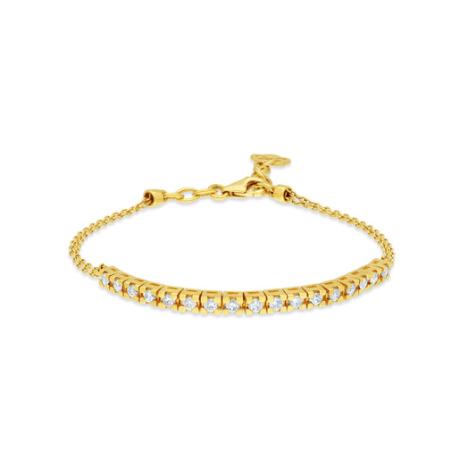 Uniform half tennis diamond bracelet