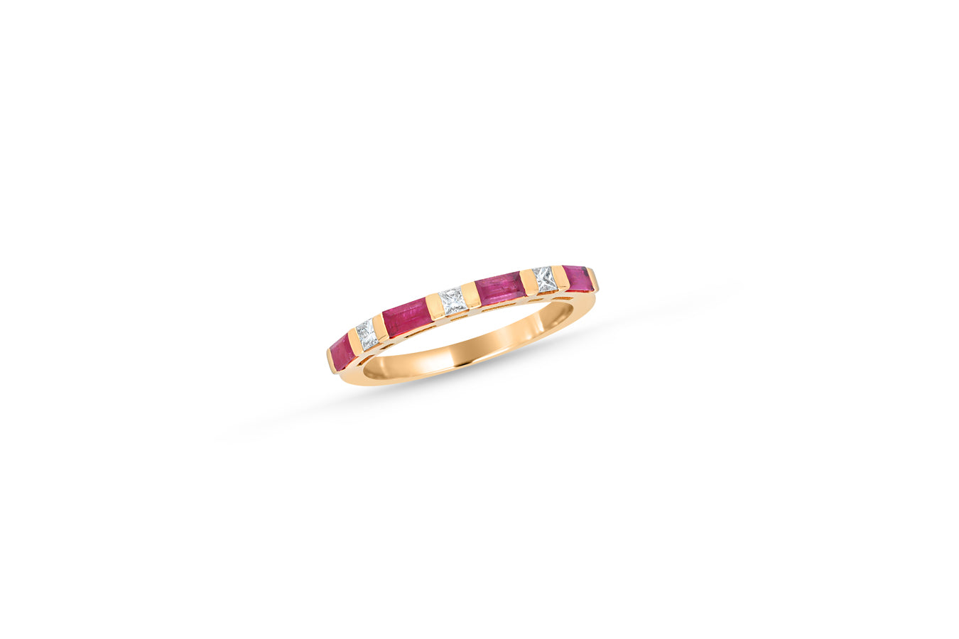 Ruby baguette diamond ring