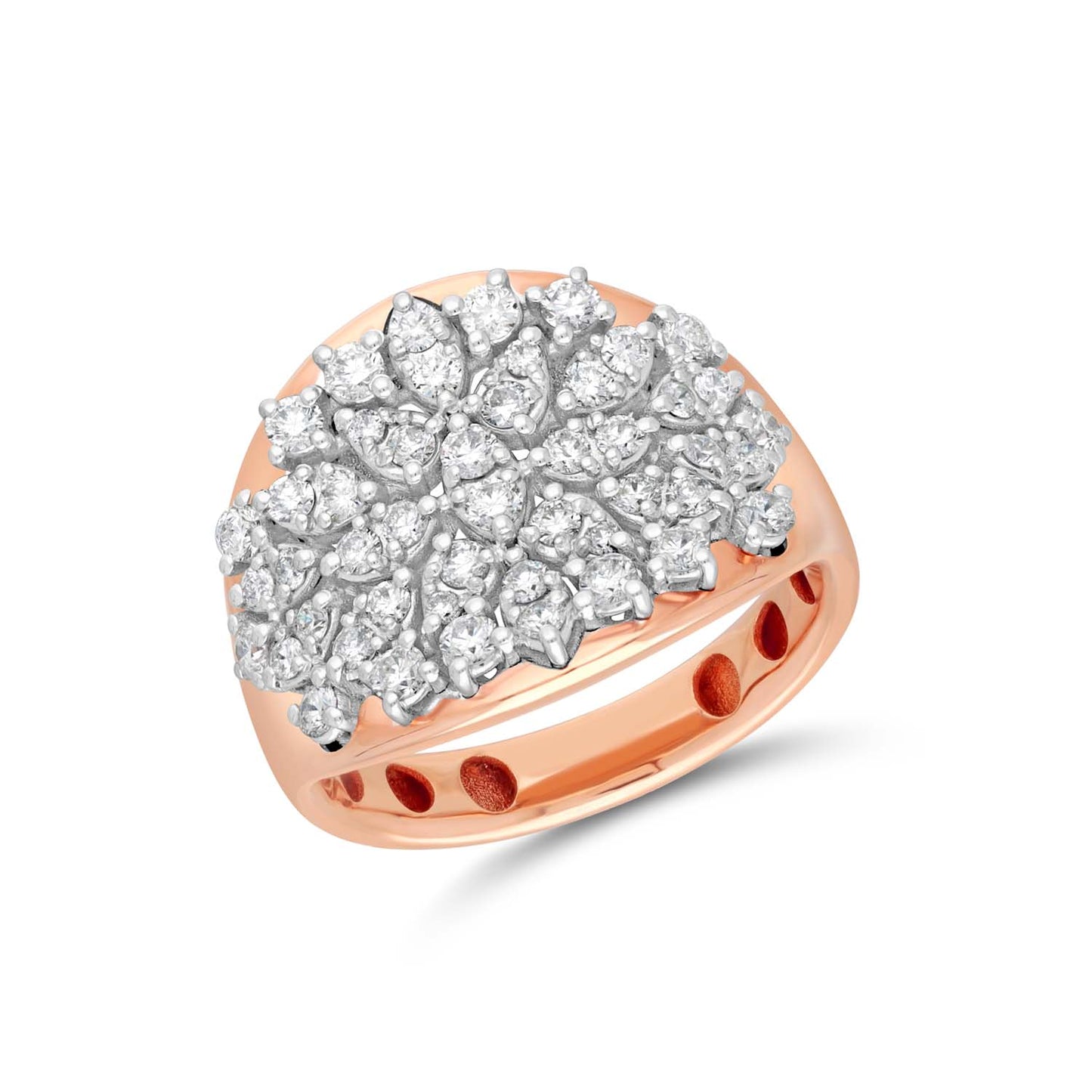 Rose gold and marquise shape diamond ring