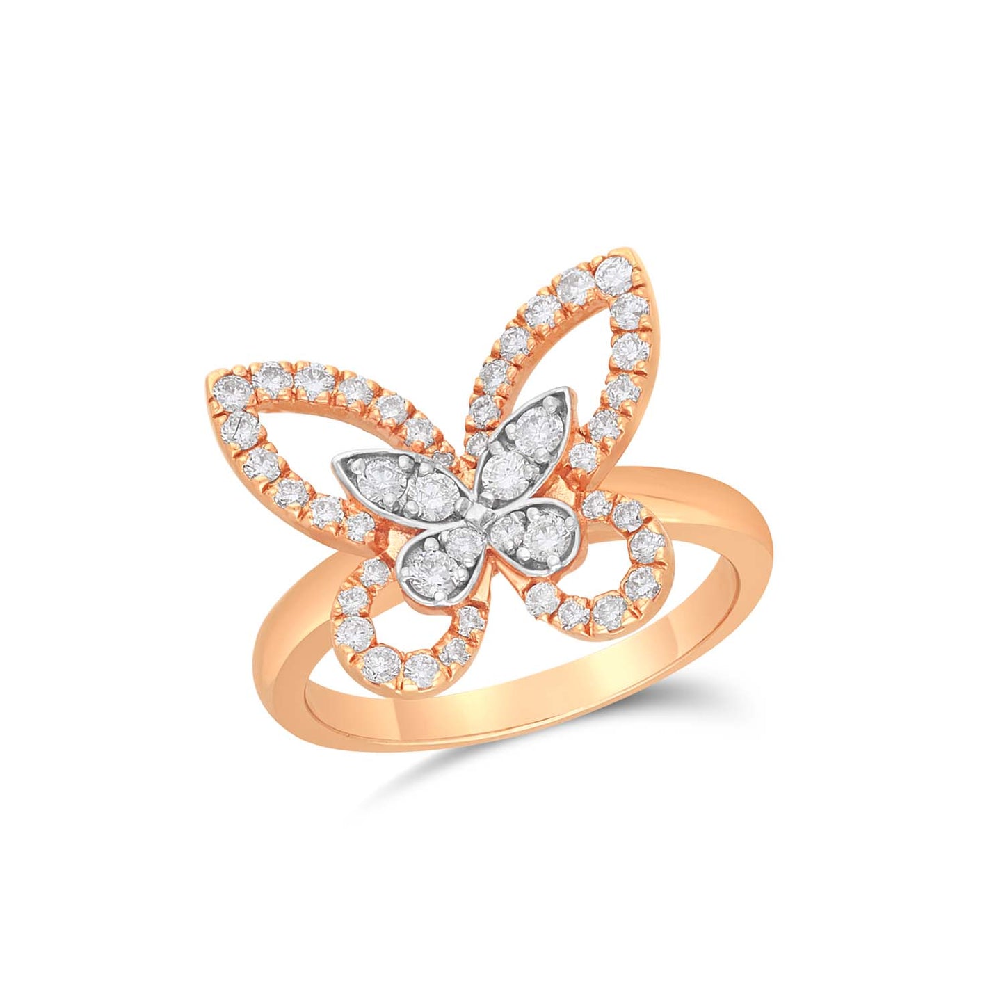 3D butterfly marquise diamond ring