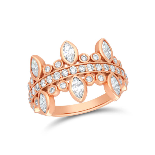 Marquise fancy diamond ring