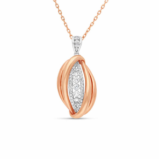 Peel design diamond pendant