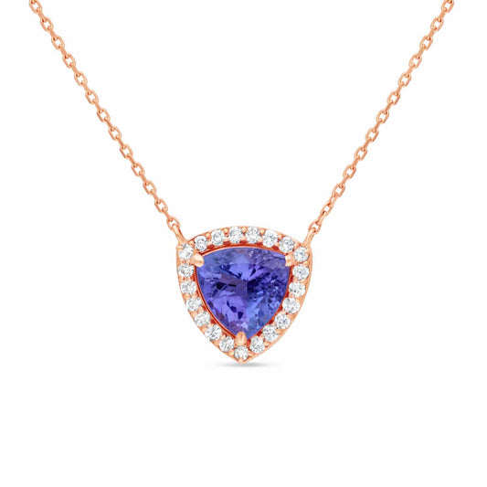 Tanzanite and diamond pendant