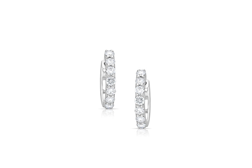 Classic loop diamond earring