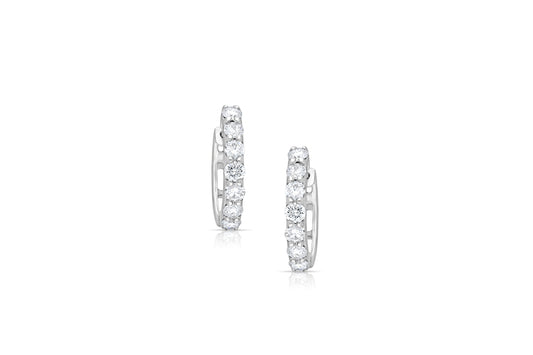 Classic loop diamond earring