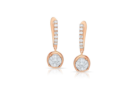 Embedded dropped diamond earring