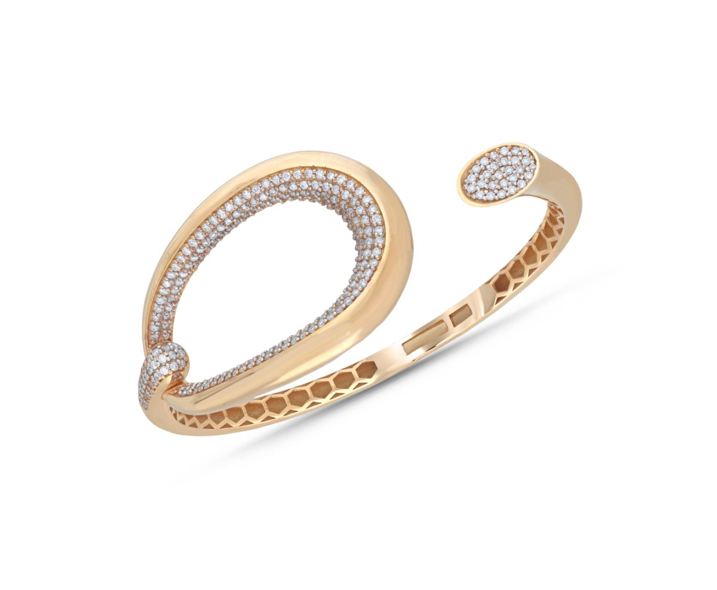 Buckle loop design diamond bracelet