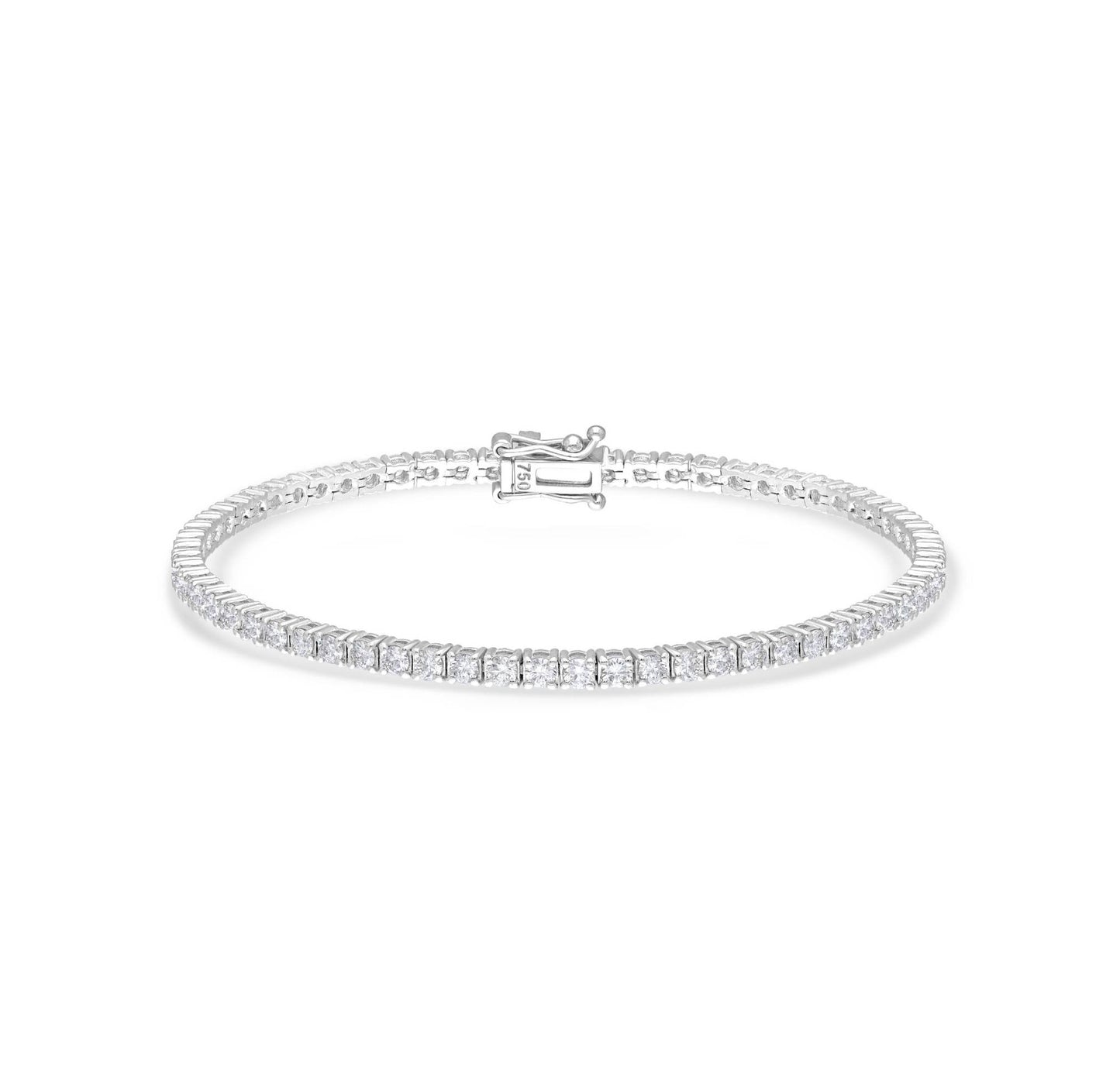 Brilliant cut 0.10 carat diamond tennis bracelet