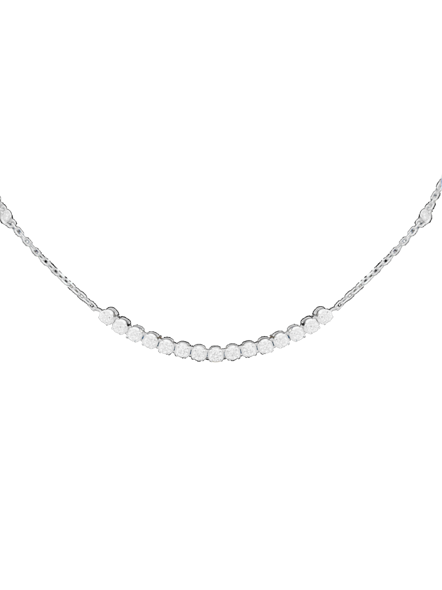 Half riviera diamond pendant