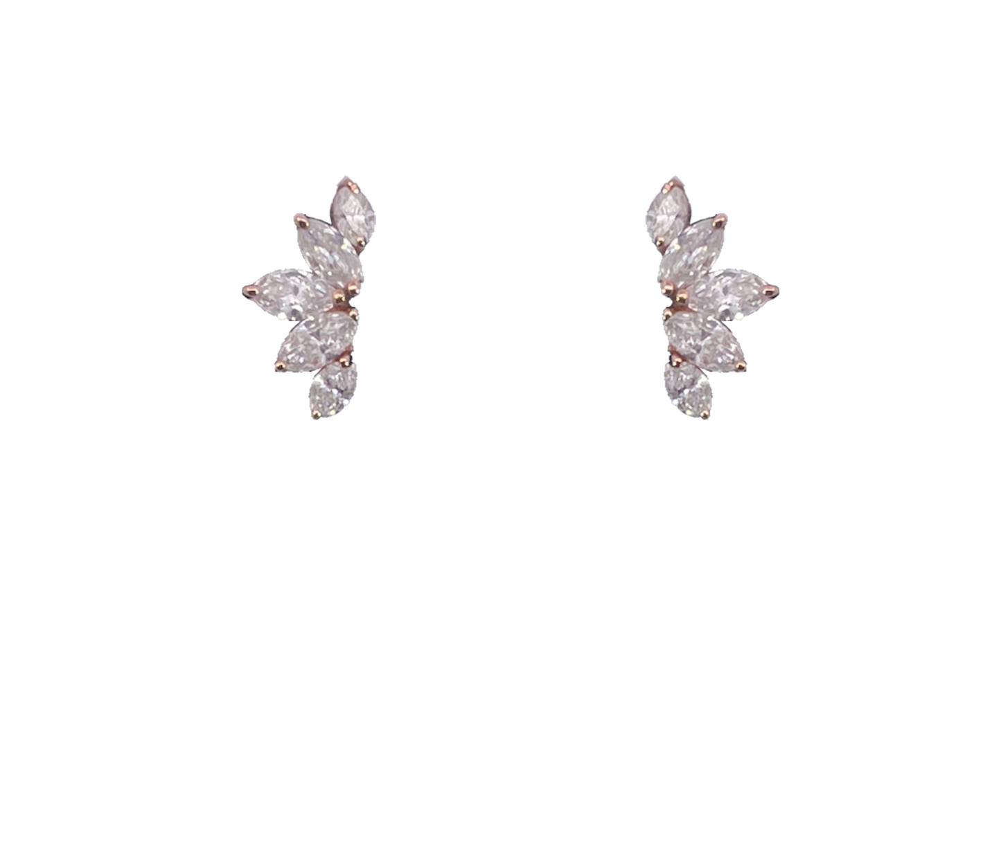 Marquise design diamond earring