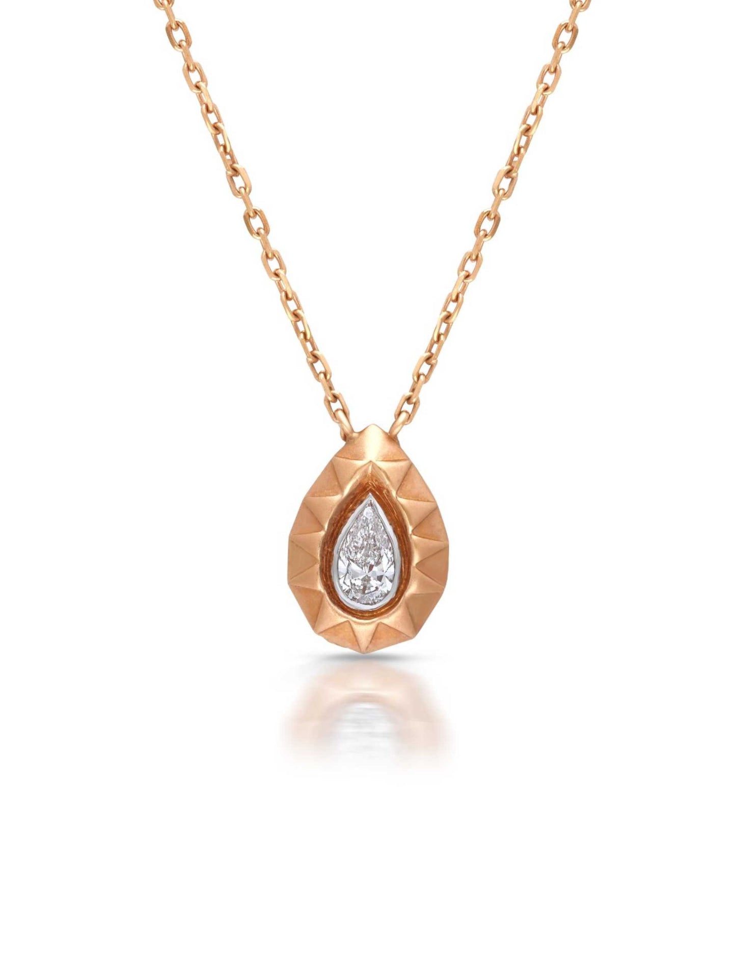 Pear shape gold design pendant