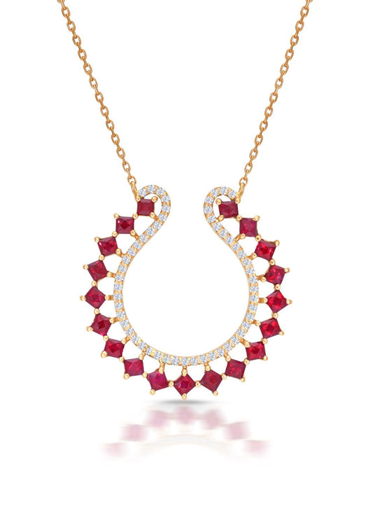 Ruby ark diamond pendant