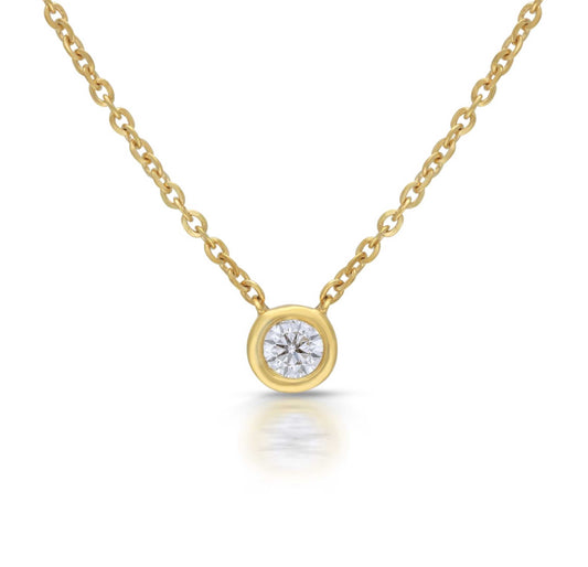 Embedded diamond pendant