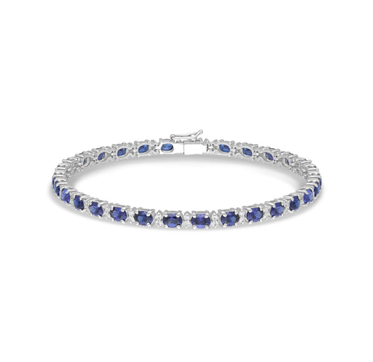 Blue colour stone diamond bracelet