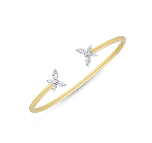 Open butterfly diamond bracelet