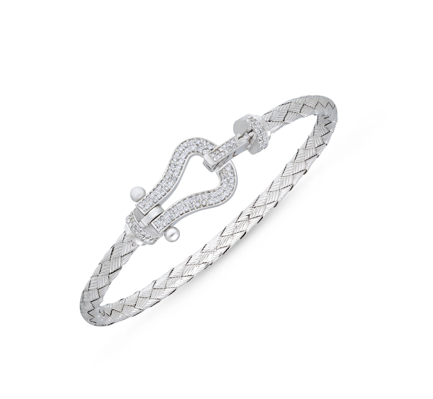 Buckle clip diamond bracelet