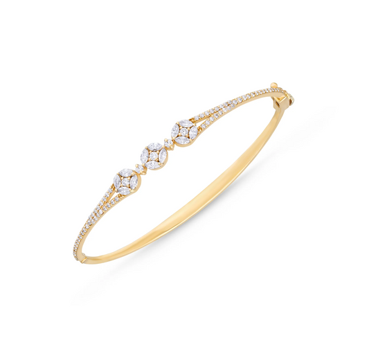 Three circle diamond bracelet