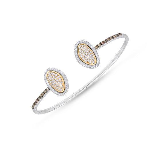 Open oval diamond bracelet