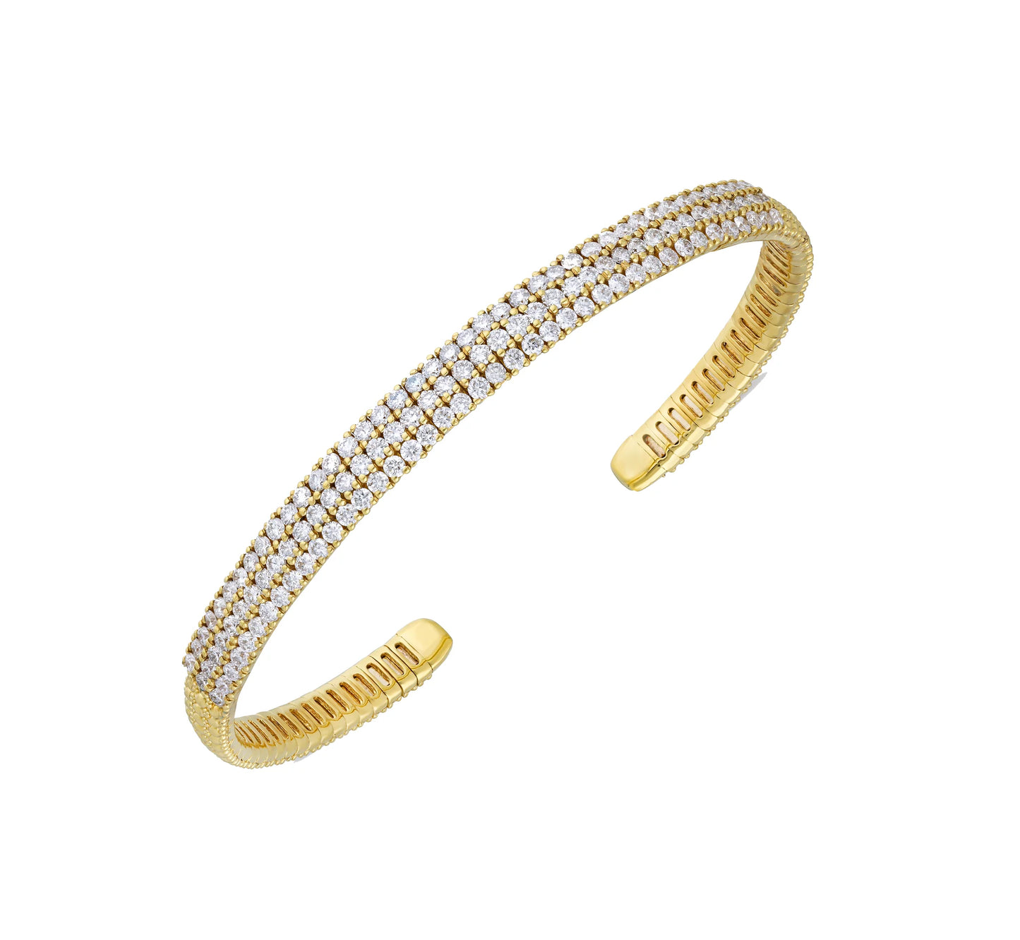 Three line stacking diamond bracelet