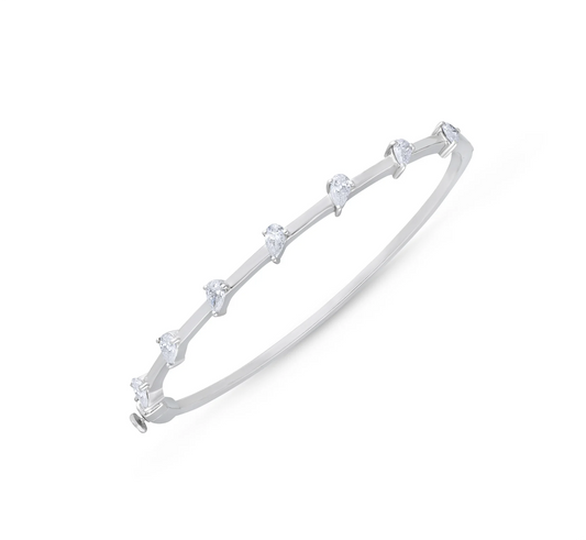 Pear shape 0.08 each diamond bracelet