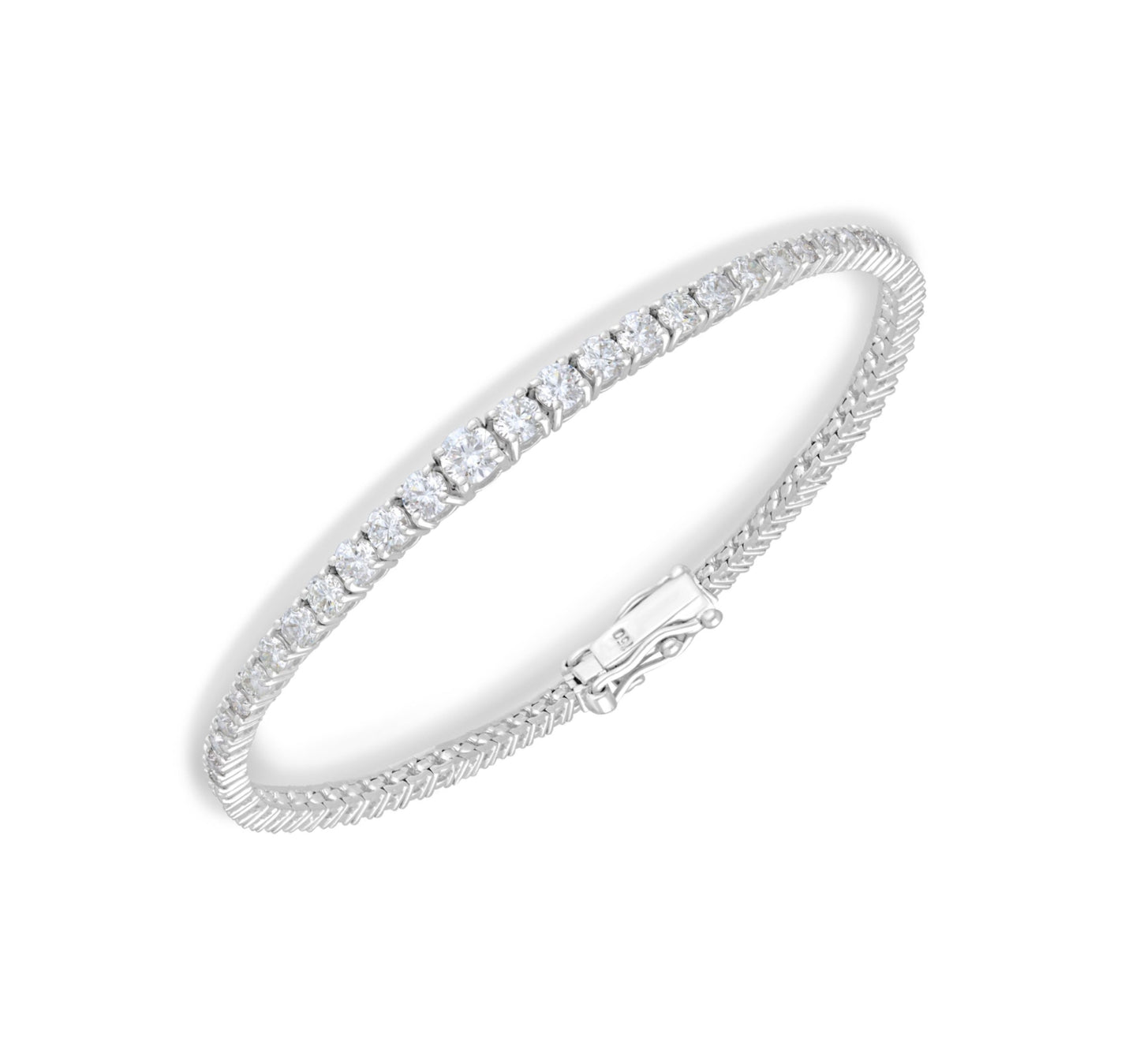 Gradual half the way diamond tennis bracelet